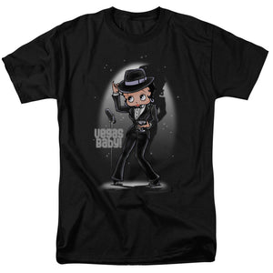 AN OFFCIALLY LICENSED BETTY BOOP VEGAS BABY MEN'S REGULAR FIT T-SHIRT BLACK