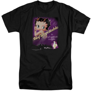 AN OFFCIALLY LICENSED BETTY BOOP UNFORGETTABLE MEN'S TALL FIT T-SHIRT BLACK