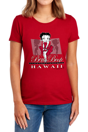 AN OFFCIALLY LICENSED BETTY BOOP TIMELESS BEAUTY WOMEN'S REGULAR FIT T-SHIRT RED