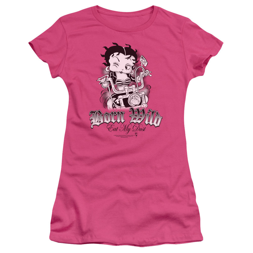 Betty Boop Born Wild Licensed Women's T-Shirt Juniors MD-LG