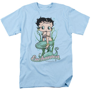 AN OFFCIALLY LICENSED BETTY BOOP ENCHANTED BOOP MEN'S REGULAR FIT T-SHIRT LIGHT BLUE