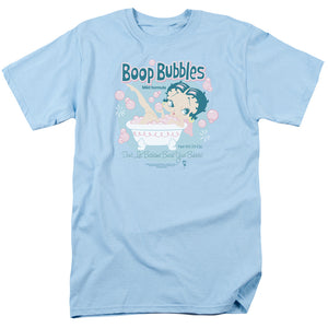 AN OFFCIALLY LICENSED BETTY BOOP BOOP BUBBLES MEN'S REGULAR FIT T-SHIRT LIGHT BLUE