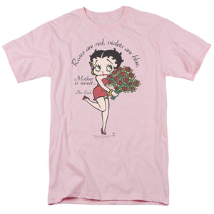 AN OFFCIALLY LICENSED BETTY BOOP MOTHER IS SWEET MEN'S REGULAR FIT T-SHIRT PINK