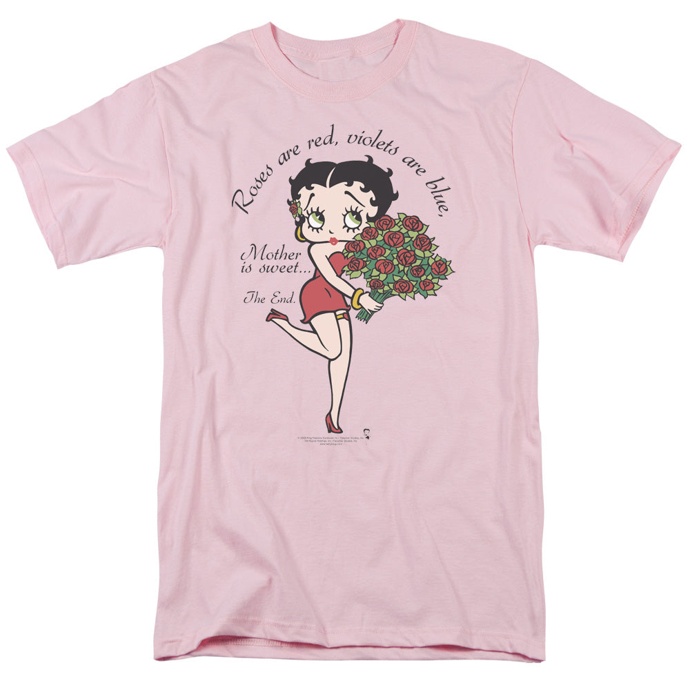 AN OFFCIALLY LICENSED BETTY BOOP MOTHER IS SWEET MEN'S REGULAR FIT T-SHIRT PINK