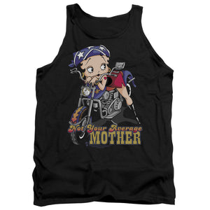 AN OFFCIALLY LICENSED BETTY BOOP NOT YOUR AVERAGE MOTHER ADULT UNISEX TANK TOP BLACK