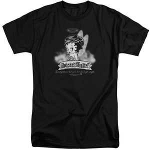 AN OFFCIALLY LICENSED BETTY BOOP STREET ANGEL MEN'S TALL FIT T-SHIRT BLACK