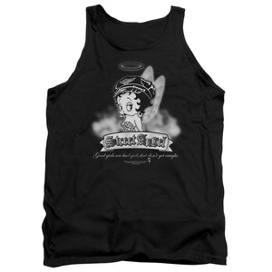 AN OFFCIALLY LICENSED BETTY BOOP STREET ANGEL ADULT UNISEX TANK TOP BLACK