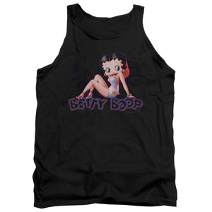 AN OFFCIALLY LICENSED BETTY BOOP GLOWING ADULT UNISEX TANK TOP BLACK