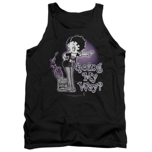 AN OFFCIALLY LICENSED BETTY BOOP MY WAY ADULT UNISEX TANK TOP BLACK