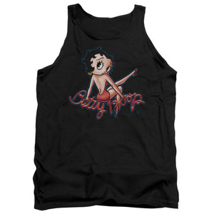 AN OFFCIALLY LICENSED BETTY BOOP BETTYS BACK ADULT UNISEX TANK TOP BLACK