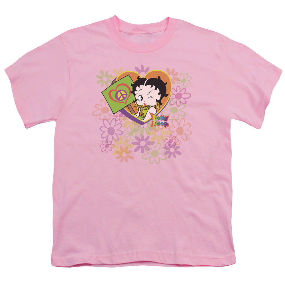 Betty Boop Peace Love And Boop Licensed Kid's T-Shirt (Ages 4-7) SM-LG