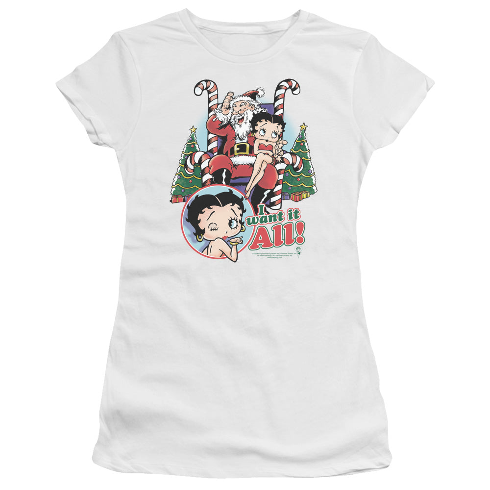 Betty Boop I Want It All Licensed Women's T-Shirt Juniors LG