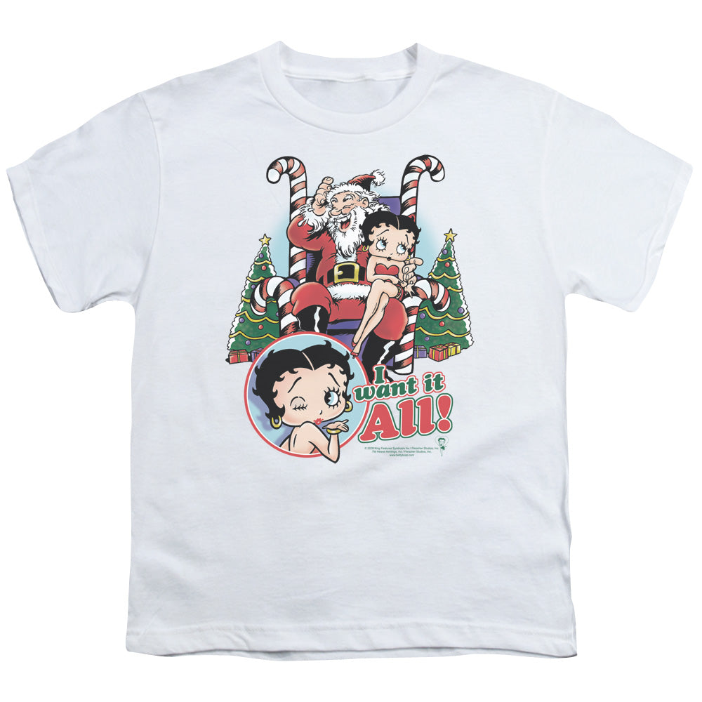 Betty Boop I Want It All Licensed Kid's T-Shirt (Ages 4-7) SM