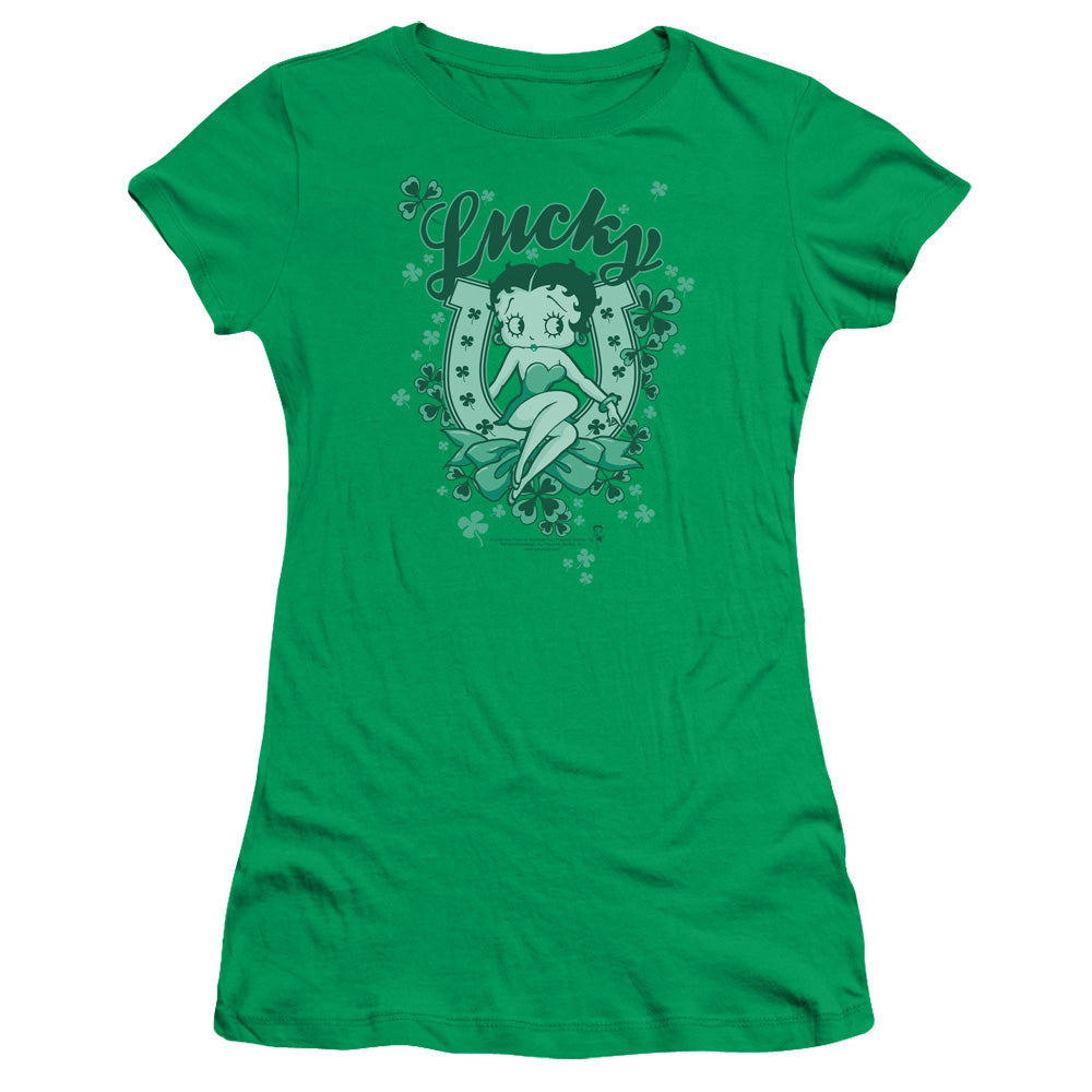 Betty Boop Lucky Boop Licensed Women's T-Shirt Juniors MD-LG