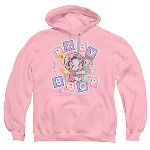 AN OFFCIALLY LICENSED BETTY BOOP BABY BOOP & FRIENDS ADULT UNISEX PULLOVER HOODIE PINK