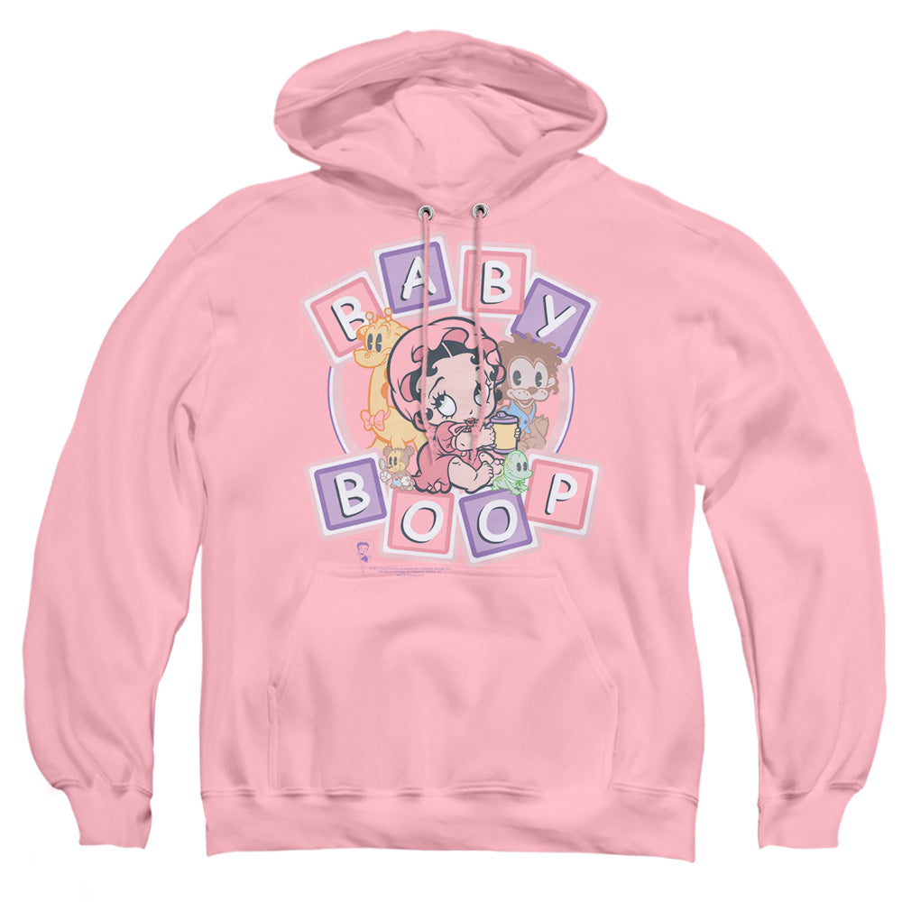 AN OFFCIALLY LICENSED BETTY BOOP BABY BOOP & FRIENDS ADULT UNISEX PULLOVER HOODIE PINK