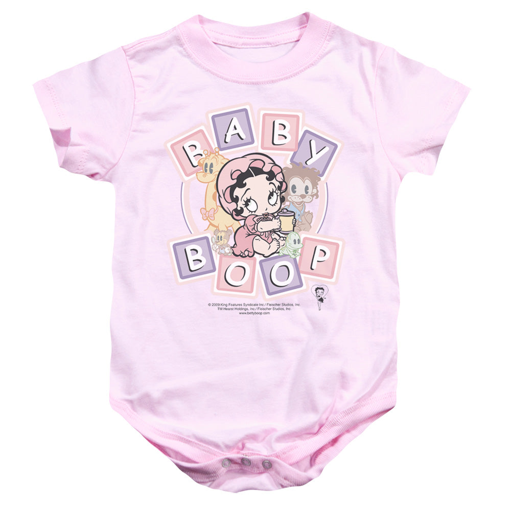 AN OFFCIALLY LICENSED BETTY BOOP BABY BOOP & FRIENDS BABY BODYSUIT PINK