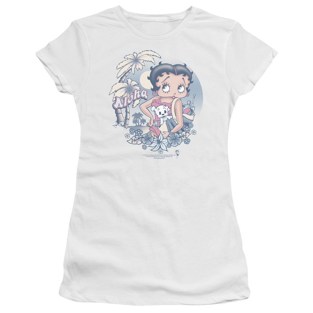 Betty Boop Aloha Licensed Women's T-Shirt Juniors LG