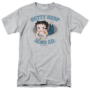 AN OFFCIALLY LICENSED BETTY BOOP JEAN CO MEN'S REGULAR FIT T-SHIRT ATHLETIC HEATHER
