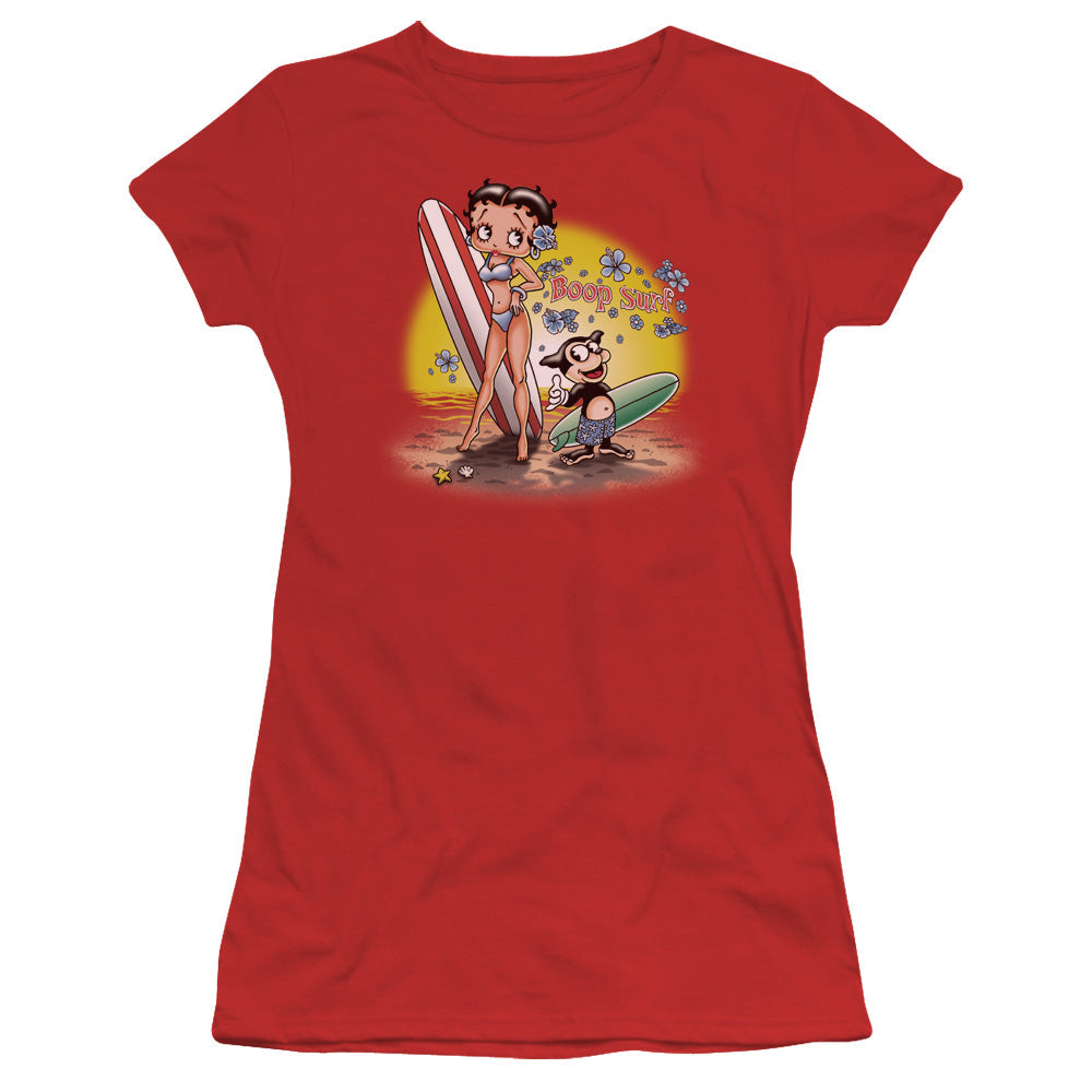 Betty Boop Surf Licensed Women's T-Shirt Juniors SM