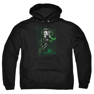 AN OFFCIALLY LICENSED BETTY BOOP VIRTUAL BOOP ADULT UNISEX PULLOVER HOODIE BLACK