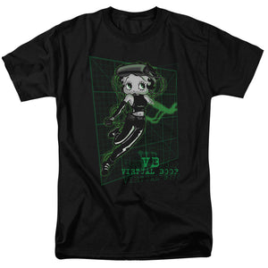 AN OFFCIALLY LICENSED BETTY BOOP VIRTUAL BOOP MEN'S REGULAR FIT T-SHIRT BLACK
