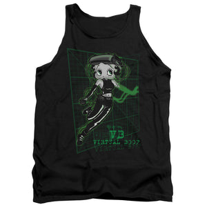 AN OFFCIALLY LICENSED BETTY BOOP VIRTUAL BOOP ADULT UNISEX TANK TOP BLACK
