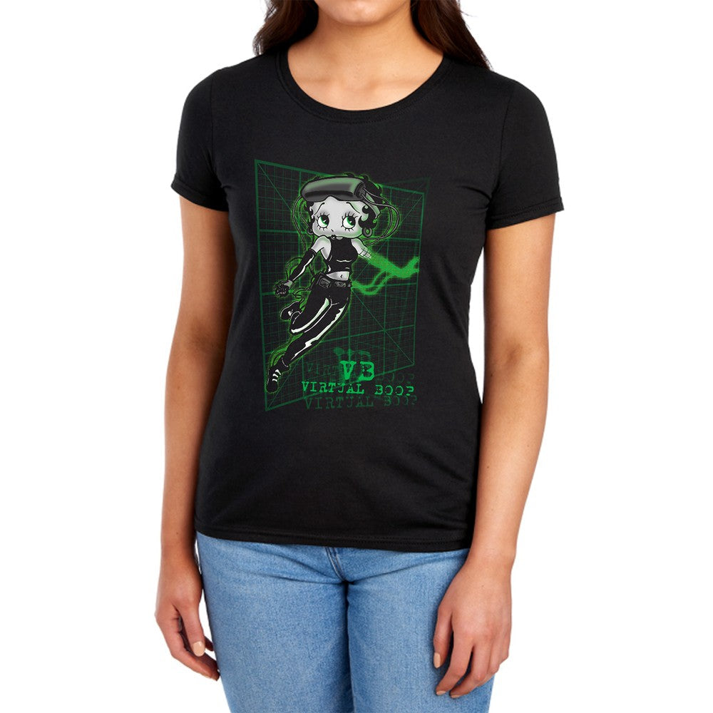 Betty Boop Virtual Boop Licensed Women's T-Shirt Regular Fit SM