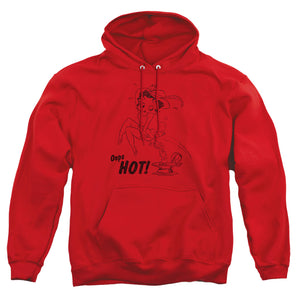 AN OFFCIALLY LICENSED BETTY BOOP NIMBLE BETTY ADULT UNISEX PULLOVER HOODIE RED