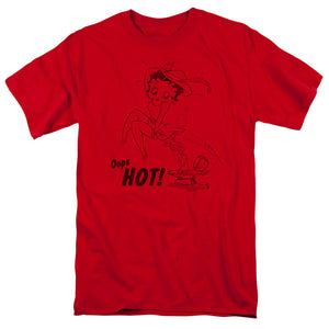 AN OFFCIALLY LICENSED BETTY BOOP NIMBLE BETTY MEN'S REGULAR FIT T-SHIRT RED