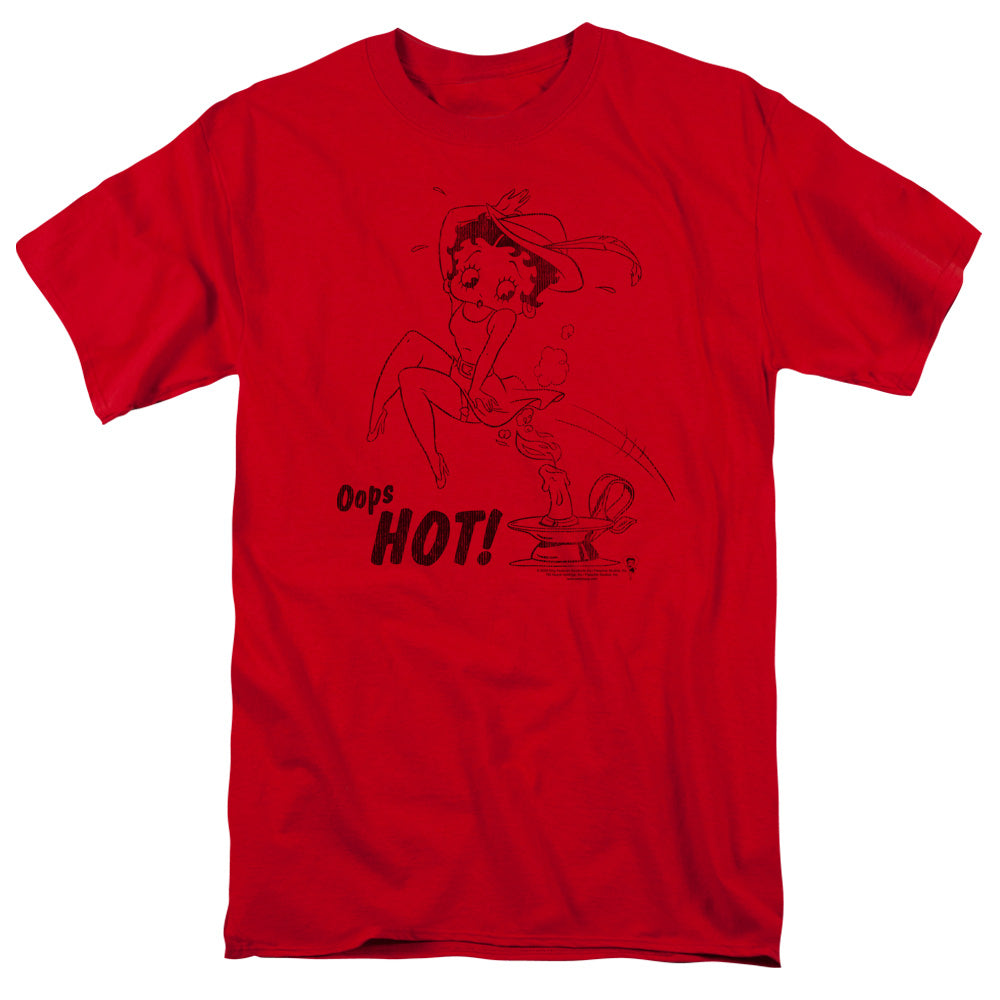AN OFFCIALLY LICENSED BETTY BOOP NIMBLE BETTY MEN'S REGULAR FIT T-SHIRT RED