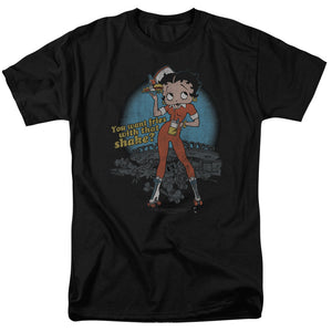AN OFFCIALLY LICENSED BETTY BOOP FRIES WITH THAT MEN'S REGULAR FIT T-SHIRT BLACK