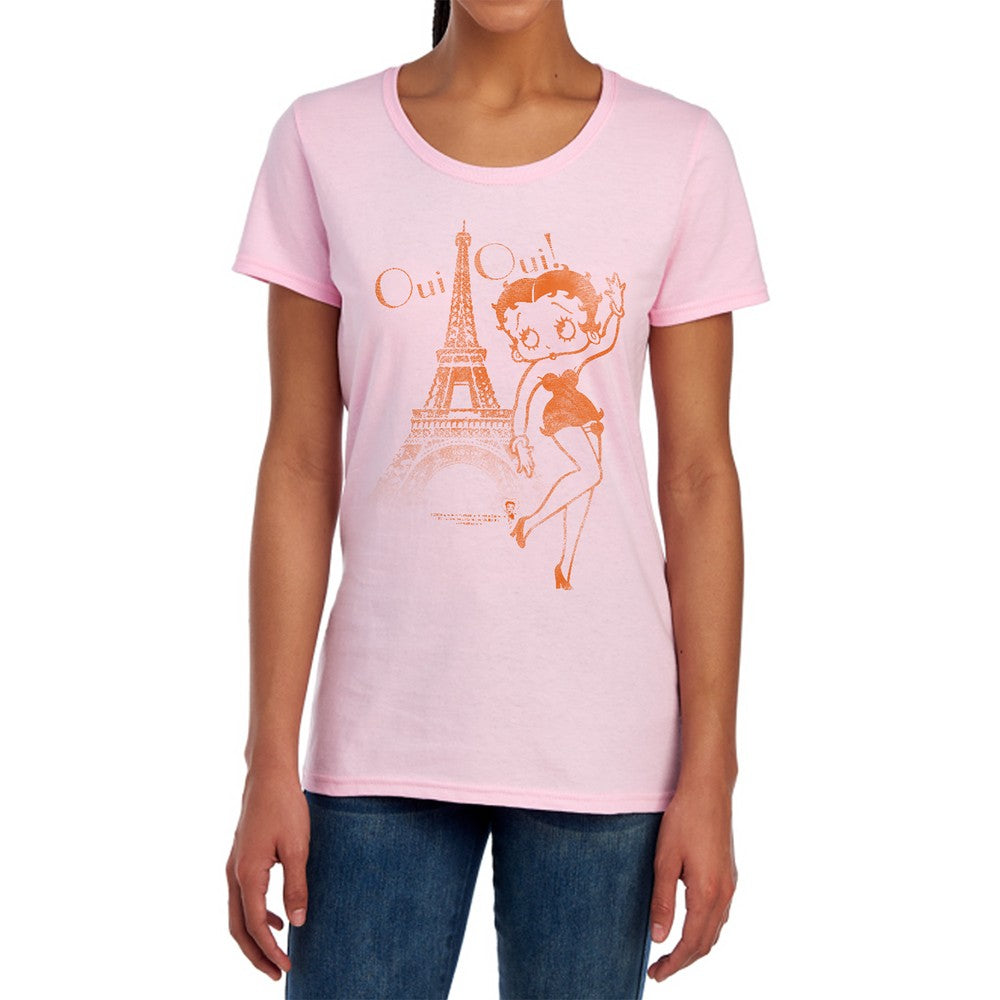Betty Boop Oui Oui Licensed Women's T-Shirt Regular Fit LG