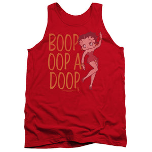 AN OFFCIALLY LICENSED BETTY BOOP CLASSIC OOP ADULT UNISEX TANK TOP RED