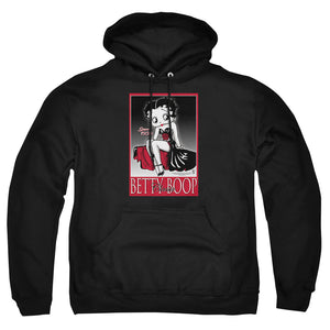 AN OFFCIALLY LICENSED BETTY BOOP CLASSIC ADULT UNISEX PULLOVER HOODIE BLACK