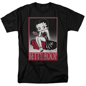 AN OFFCIALLY LICENSED BETTY BOOP CLASSIC MEN'S REGULAR FIT T-SHIRT BLACK