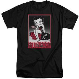 AN OFFCIALLY LICENSED BETTY BOOP CLASSIC MEN'S TALL FIT T-SHIRT BLACK