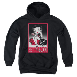 AN OFFCIALLY LICENSED BETTY BOOP CLASSIC YOUTH HOODIE BLACK