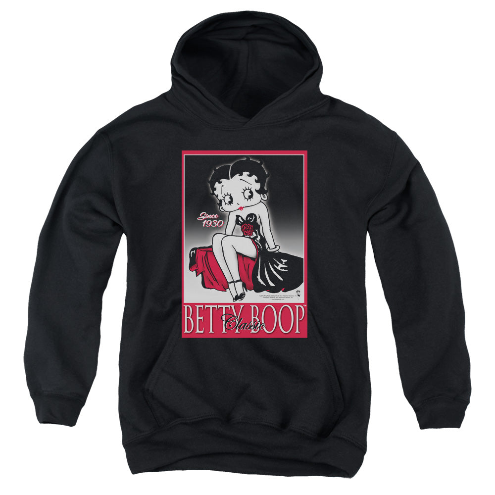 AN OFFCIALLY LICENSED BETTY BOOP CLASSIC YOUTH HOODIE BLACK