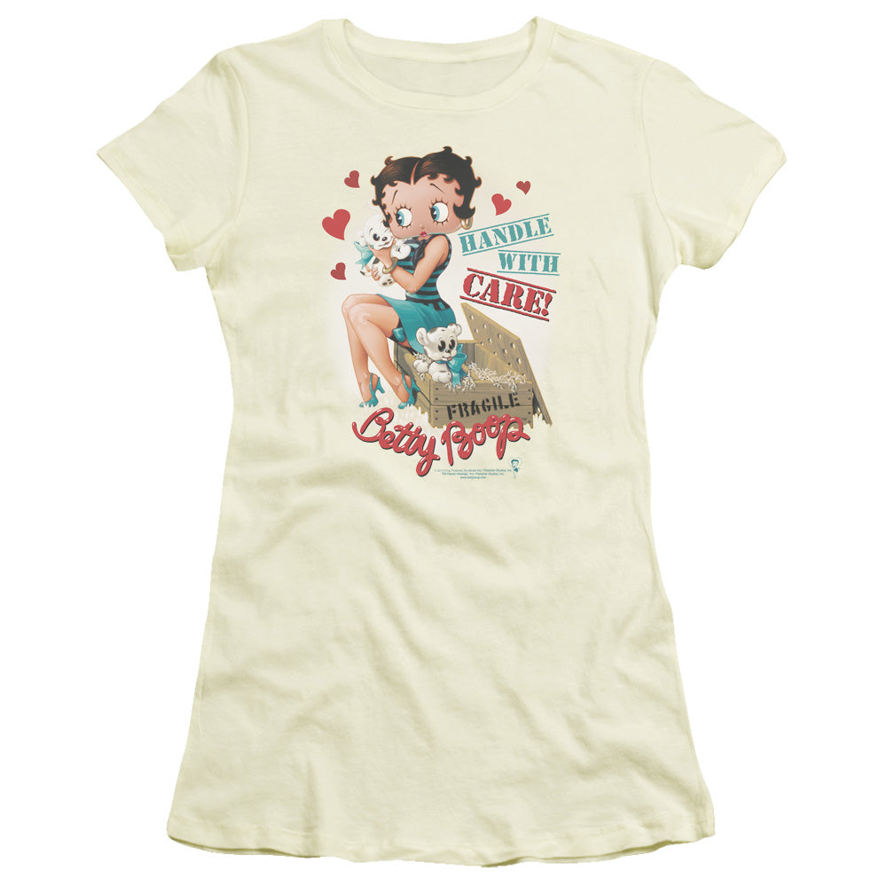Betty Boop Handle With Care Licensed Women's T-Shirt Juniors LG