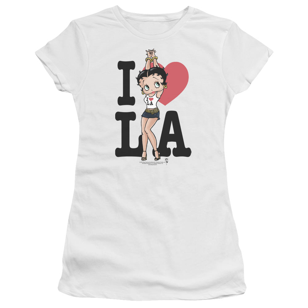 Betty Boop I Heart La Licensed Women's T-Shirt Juniors LG