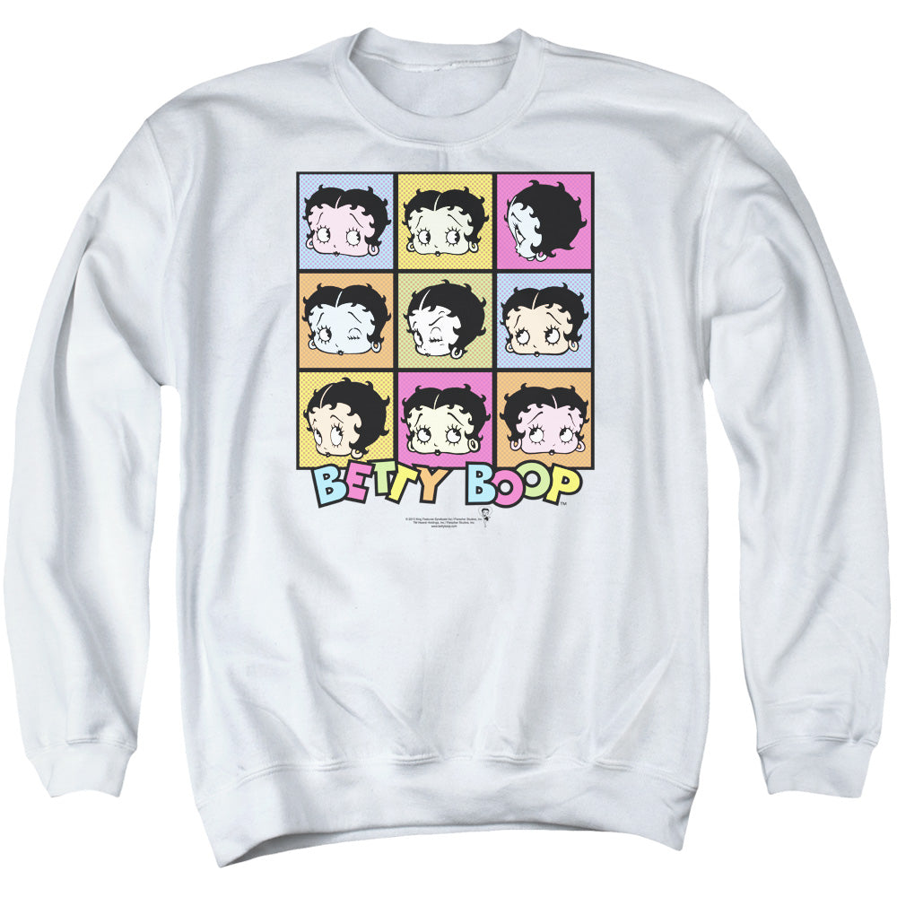 AN OFFCIALLY LICENSED BETTY BOOP SHES GOT THE LOOK ADULT UNISEX CREWNECK SWEATSHIRT WHITE