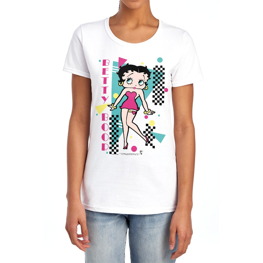 Betty Boop Booping 80S Style Licensed Women's T-Shirt Regular Fit LG