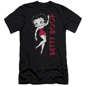 AN OFFCIALLY LICENSED BETTY BOOP CLASSIC MEN'S PREMIUM SLIM FIT T-SHIRT BLACK