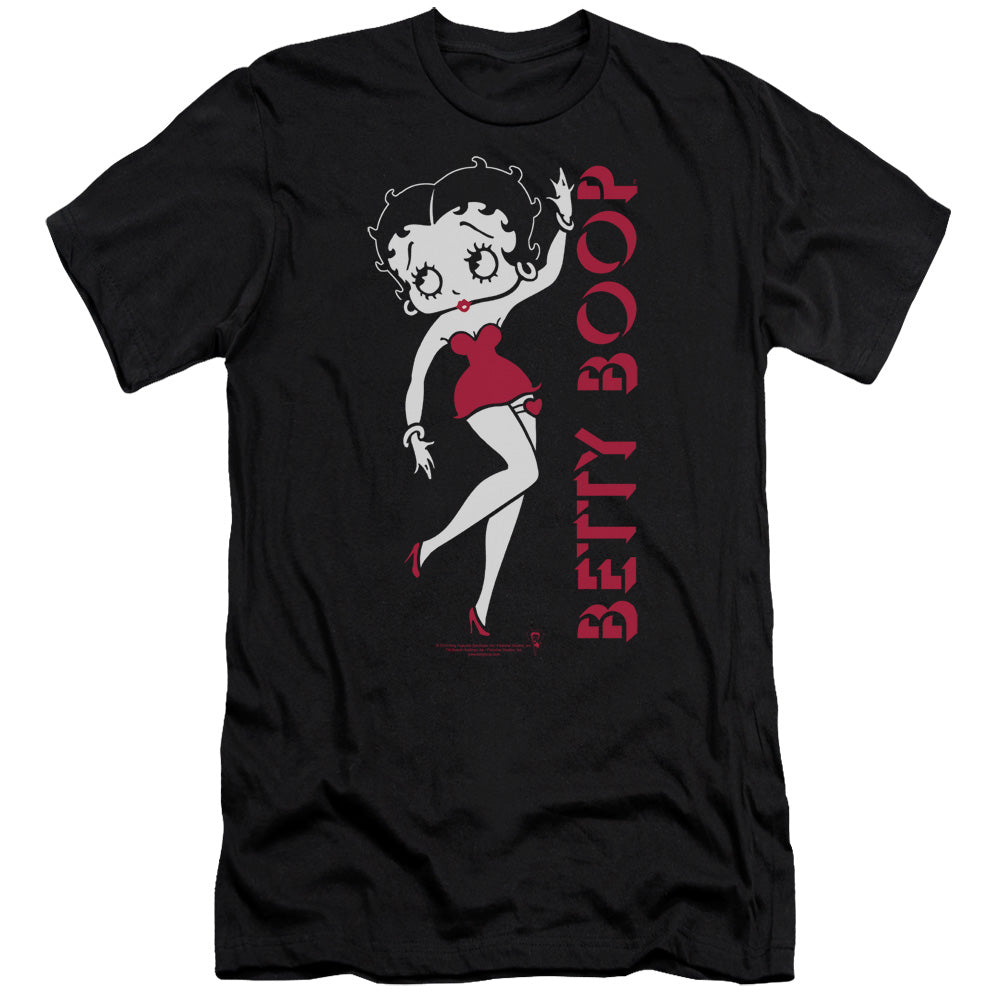 AN OFFCIALLY LICENSED BETTY BOOP CLASSIC MEN'S PREMIUM SLIM FIT T-SHIRT BLACK