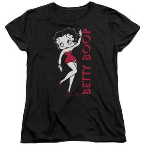AN OFFCIALLY LICENSED BETTY BOOP CLASSIC WOMEN'S REGULAR FIT T-SHIRT BLACK