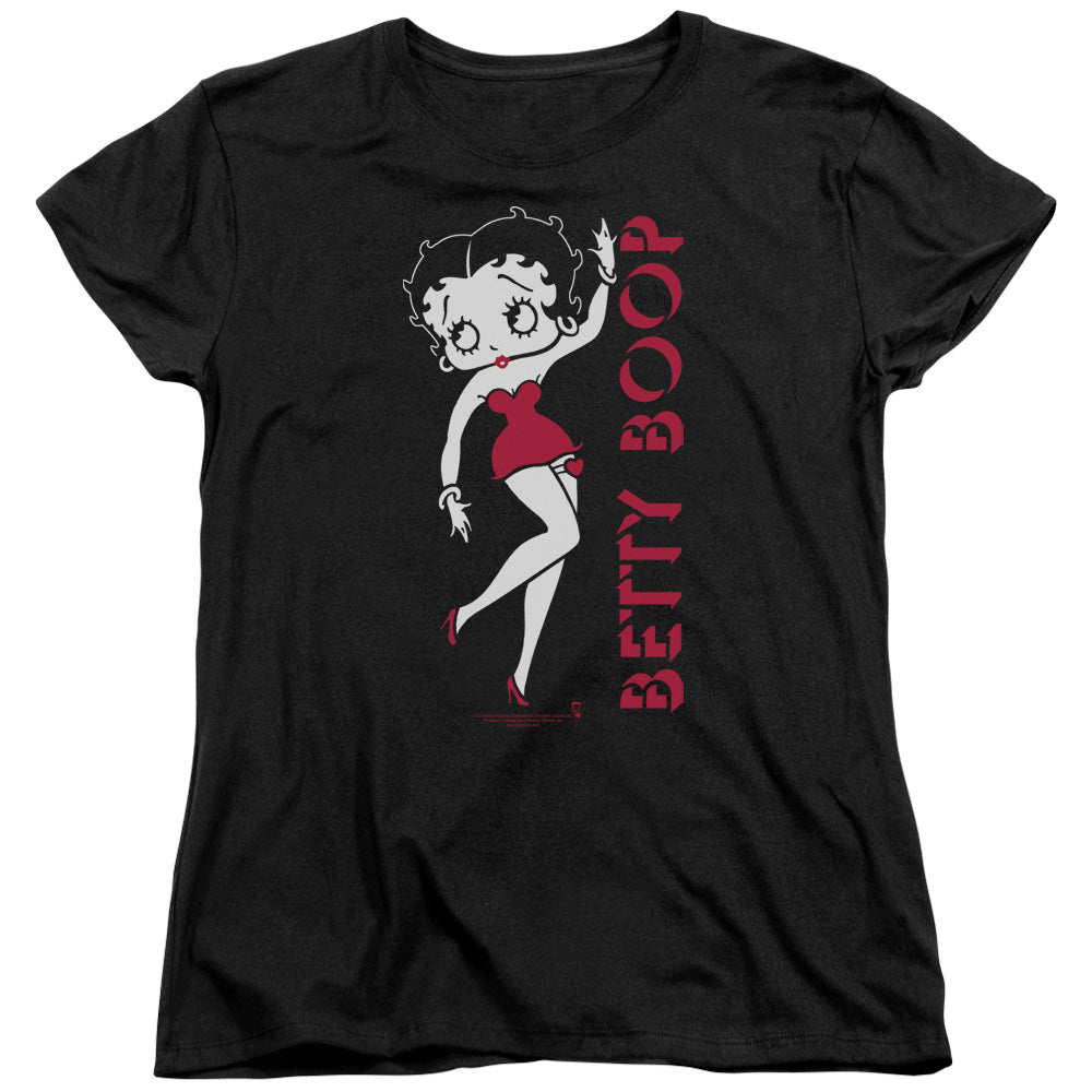 AN OFFCIALLY LICENSED BETTY BOOP CLASSIC WOMEN'S REGULAR FIT T-SHIRT BLACK