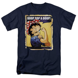 AN OFFCIALLY LICENSED BETTY BOOP POWER MEN'S REGULAR FIT T-SHIRT SLATE