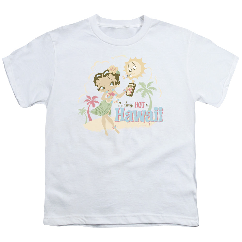 Betty Boop Hot In Hawaii Licensed Kid's T-Shirt (Ages 4-7) XS-XL