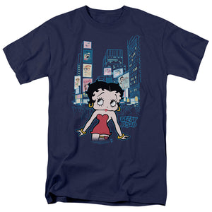 AN OFFCIALLY LICENSED BETTY BOOP SQUARE MEN'S REGULAR FIT T-SHIRT NAVY